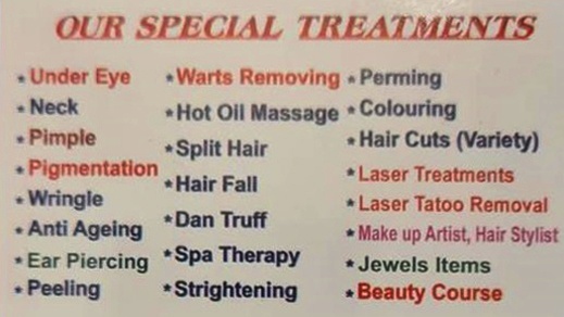 Our Special Treatments
