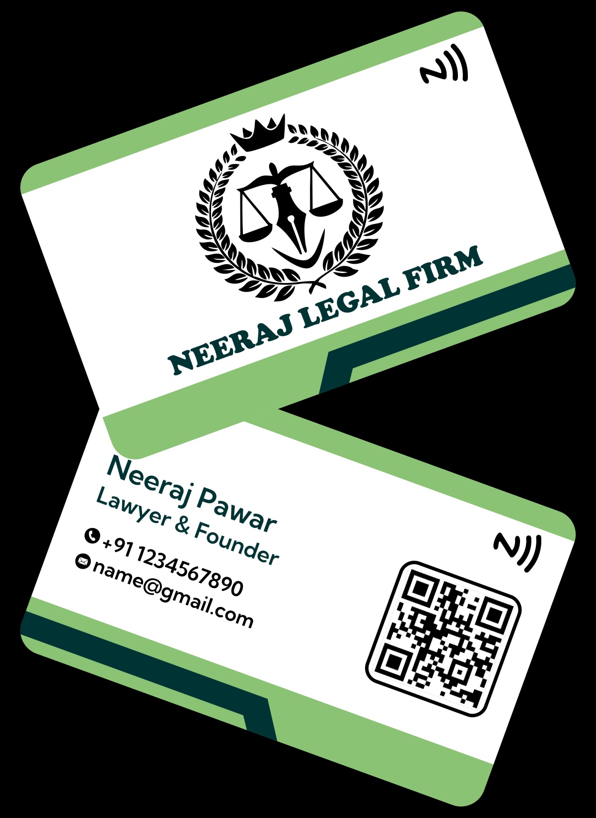 MATT FINISH MULTI COLOR PRINT (PERSONNAL LAWYER'S NFC CARD)
