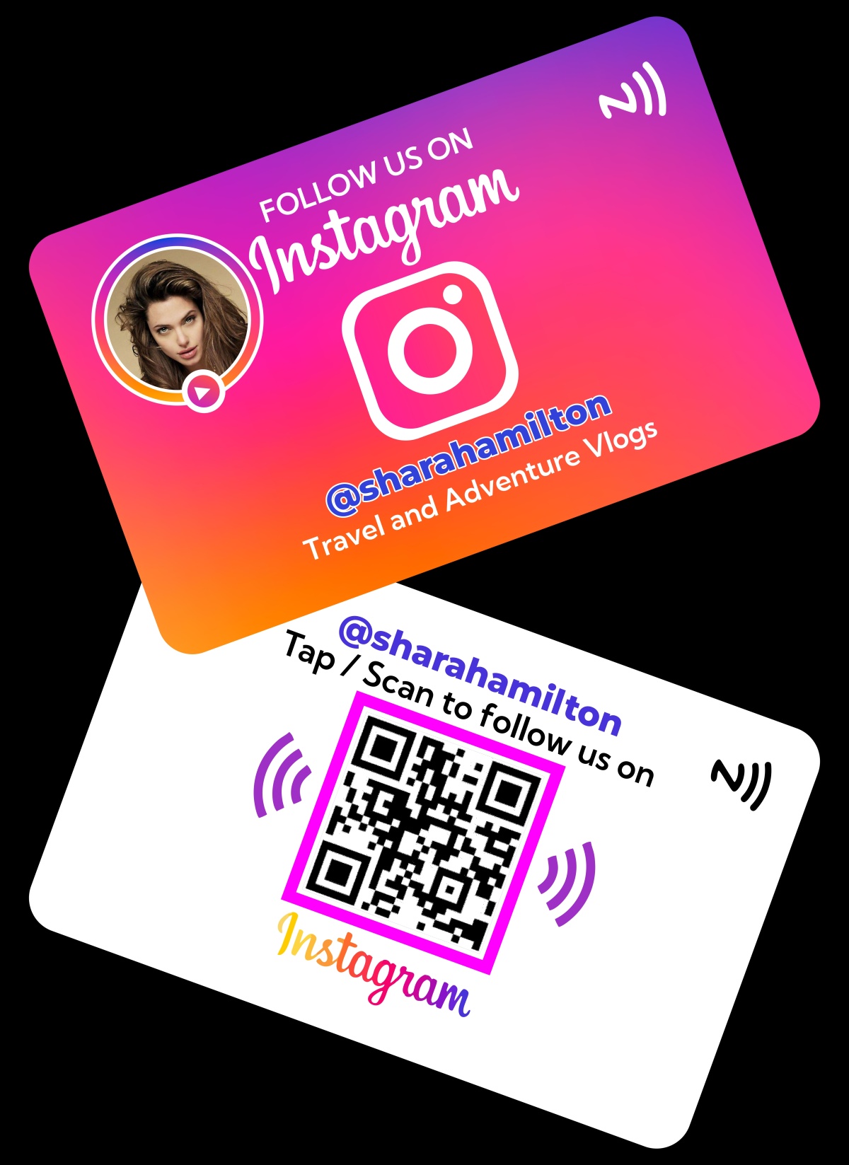MATT FINISH MULTI COLOR PRINT (PERSONNAL INSTAGRAM NFC CARD)