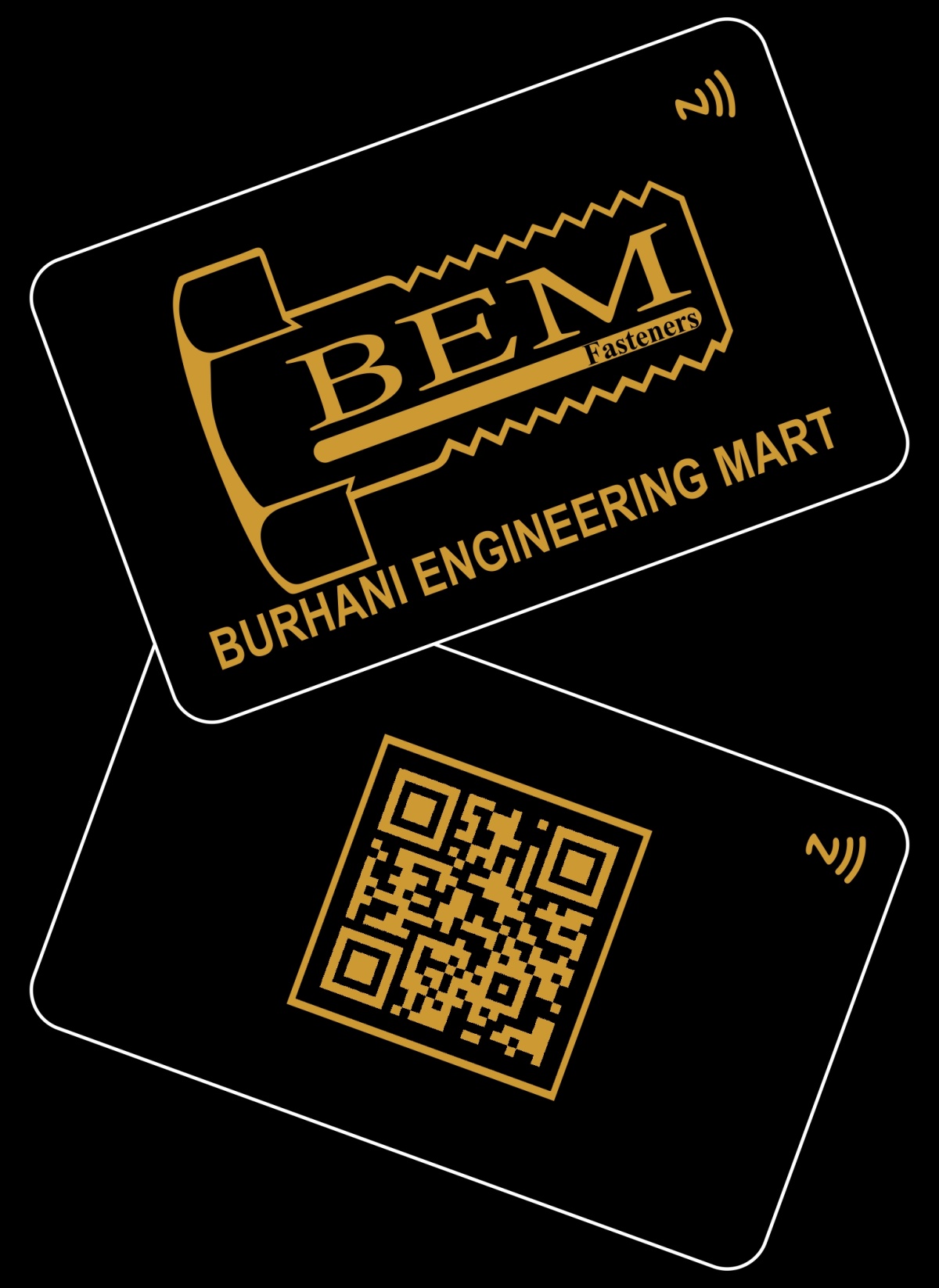 MATT FINISH BLACK TINT CARD GOLD COLOR PRINT (DYNAMIC QUALITY)