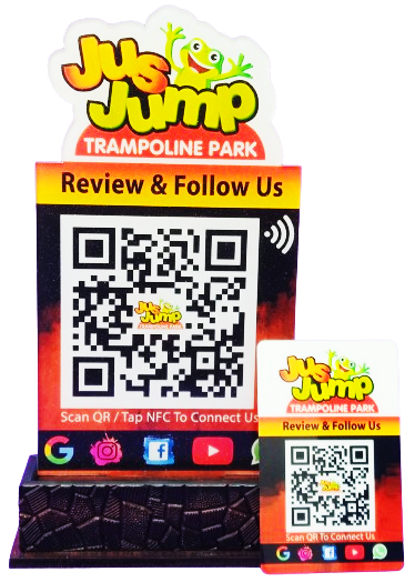 Wood Base All in one QR stand