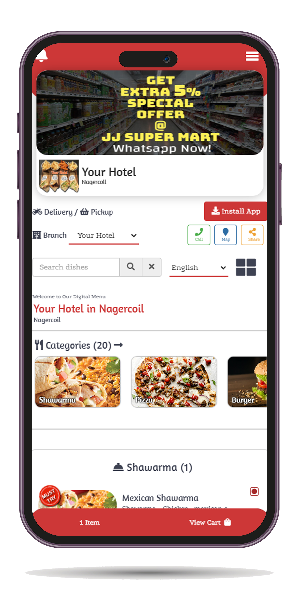 Digital Menu